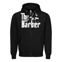 Black the barber Zipper Hoodie - artisFamous