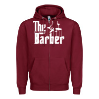 Burgundy the barber Zipper Hoodie - artisFamous