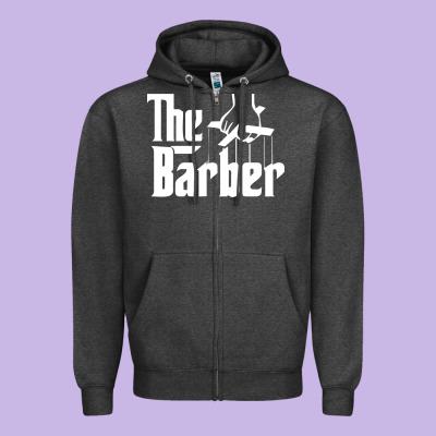 The Barber Zipper Hoodie Designed By Artisfamous