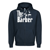 Navy the barber Zipper Hoodie - artisFamous