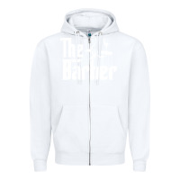 White the barber Zipper Hoodie - artisFamous