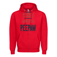 Red Officially The World's Coolest Peepaw | Mens Gift Zipper Hoodie - artisFamous