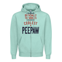 Seafoam Officially The World's Coolest Peepaw | Mens Gift Zipper Hoodie - artisFamous