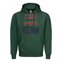 Sports Green Officially The World's Coolest Peepaw | Mens Gift Zipper Hoodie - artisFamous