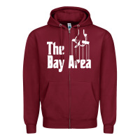 Burgundy the bay area Zipper Hoodie - artisFamous