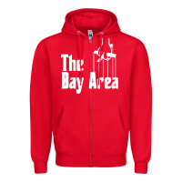 Red the bay area Zipper Hoodie - artisFamous