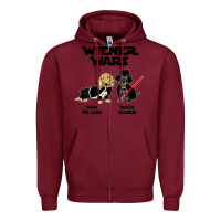 Burgundy wiener wars funny dachshund Zipper Hoodie - artisFamous