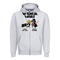 Heather Grey wiener wars funny dachshund Zipper Hoodie - artisFamous