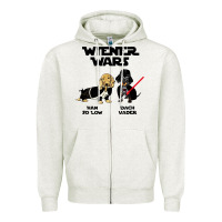 Oatmeal Heather wiener wars funny dachshund Zipper Hoodie - artisFamous