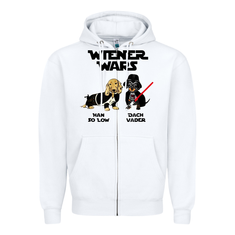 Wiener Wars Funny Dachshund Zipper Hoodie by artisFamous | Teevron