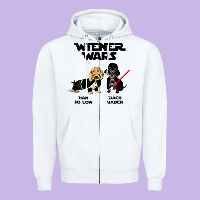 Wiener Wars Funny Dachshund Zipper Hoodie Designed By Artisfamous