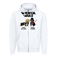 White wiener wars funny dachshund Zipper Hoodie - artisFamous