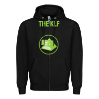 Black klf re merch Zipper Hoodie - artisFamous