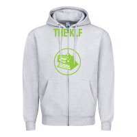 Heather Grey klf re merch Zipper Hoodie - artisFamous