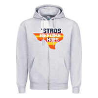 Heather Grey stros before hoes Zipper Hoodie - artisFamous