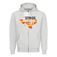 Dove Grey stros before hoes Zipper Hoodie - artisFamous