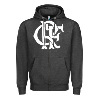 Charcoal Heather camisa do flamengo Zipper Hoodie - artisFamous