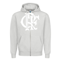 Dove Grey camisa do flamengo Zipper Hoodie - artisFamous