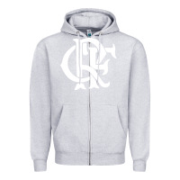 Heather Grey camisa do flamengo Zipper Hoodie - artisFamous