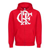 Red camisa do flamengo Zipper Hoodie - artisFamous