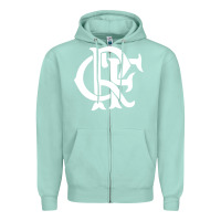Seafoam camisa do flamengo Zipper Hoodie - artisFamous