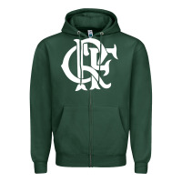Sports Green camisa do flamengo Zipper Hoodie - artisFamous