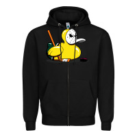 Black mighty rubber ducky Zipper Hoodie - artisFamous