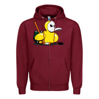 Burgundy mighty rubber ducky Zipper Hoodie - artisFamous