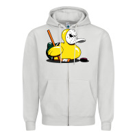 Dove Grey mighty rubber ducky Zipper Hoodie - artisFamous