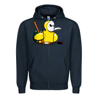 Navy mighty rubber ducky Zipper Hoodie - artisFamous