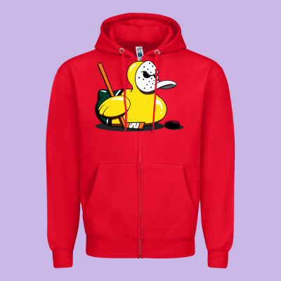 Mighty Rubber Ducky Zipper Hoodie Designed By Artisfamous