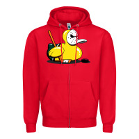 Red mighty rubber ducky Zipper Hoodie - artisFamous