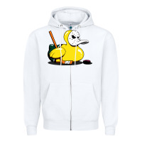 White mighty rubber ducky Zipper Hoodie - artisFamous