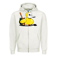 Oatmeal Heather mighty rubber ducky Zipper Hoodie - artisFamous