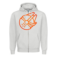 Dove Grey millennium falcon Zipper Hoodie - artisFamous