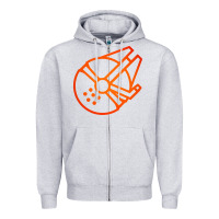 Heather Grey millennium falcon Zipper Hoodie - artisFamous