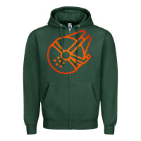 Sports Green millennium falcon Zipper Hoodie - artisFamous