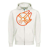 Oatmeal Heather millennium falcon Zipper Hoodie - artisFamous