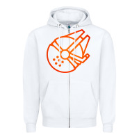 White millennium falcon Zipper Hoodie - artisFamous