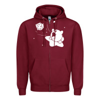 Burgundy kirby gamer geek snes Zipper Hoodie - artisFamous