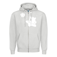 Dove Grey kirby gamer geek snes Zipper Hoodie - artisFamous