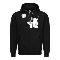Black kirby gamer geek snes Zipper Hoodie - artisFamous