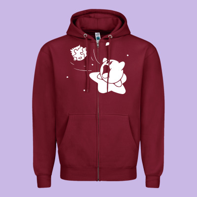 Kirby Gamer Geek Snes Zipper Hoodie Designed By Artisfamous