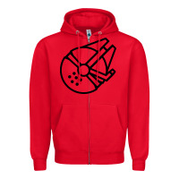 Red millennium falcon Zipper Hoodie - artisFamous