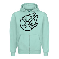 Seafoam millennium falcon Zipper Hoodie - artisFamous