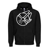 Black millennium falcon Zipper Hoodie - artisFamous