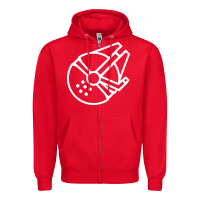 Red millennium falcon Zipper Hoodie - artisFamous