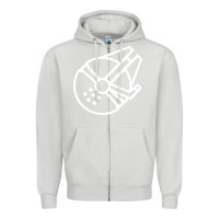 Dove Grey millennium falcon Zipper Hoodie - artisFamous