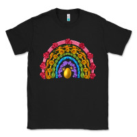 Black easter and spring with flowers carrots butterfly and sunflower rainbow Classic Tee - Artiststas