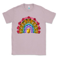Lilac easter and spring with flowers carrots butterfly and sunflower rainbow Classic Tee - Artiststas